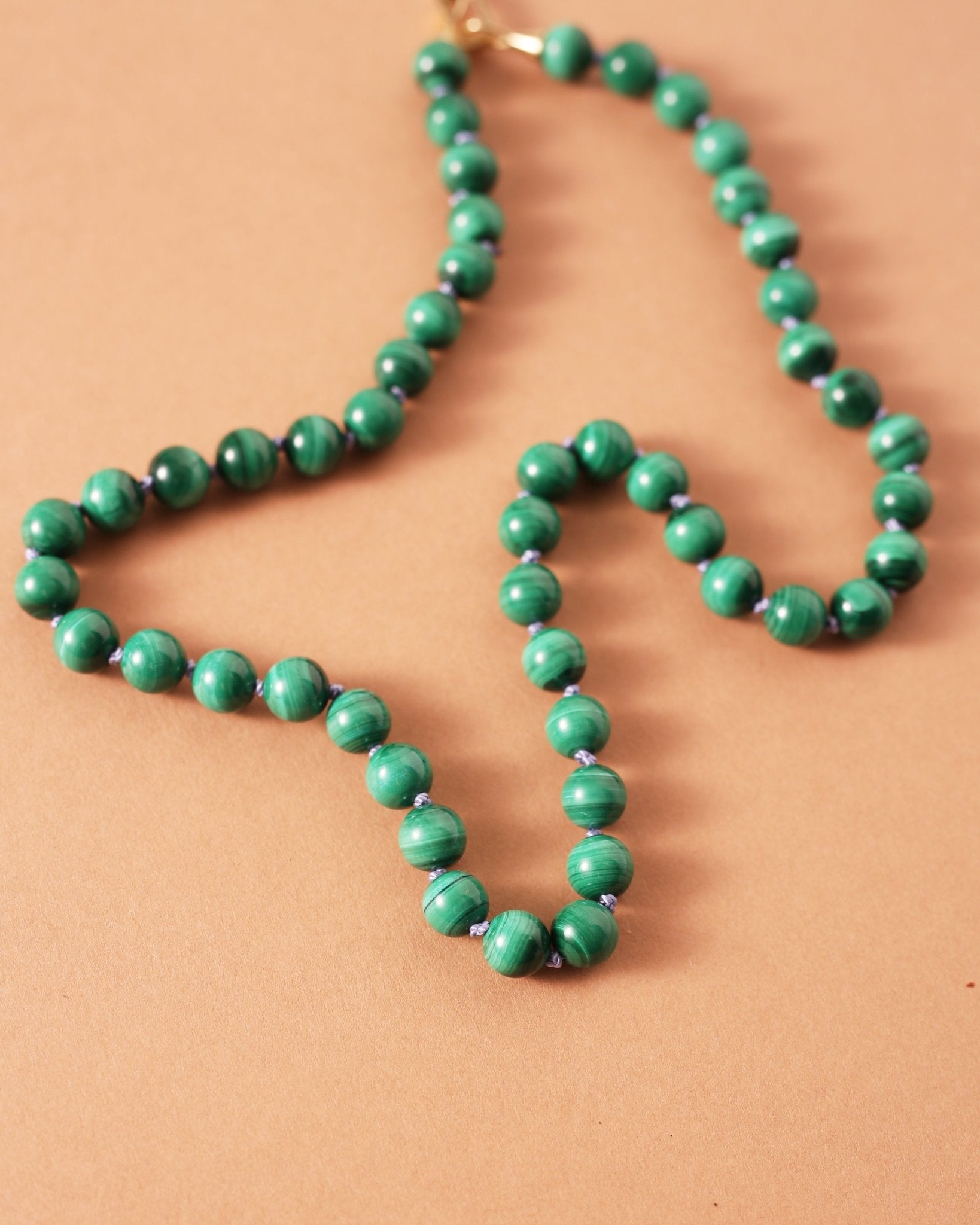 Malachite & Lilac Knotted Necklace | Elle Aime – Elle Aime Jewelry