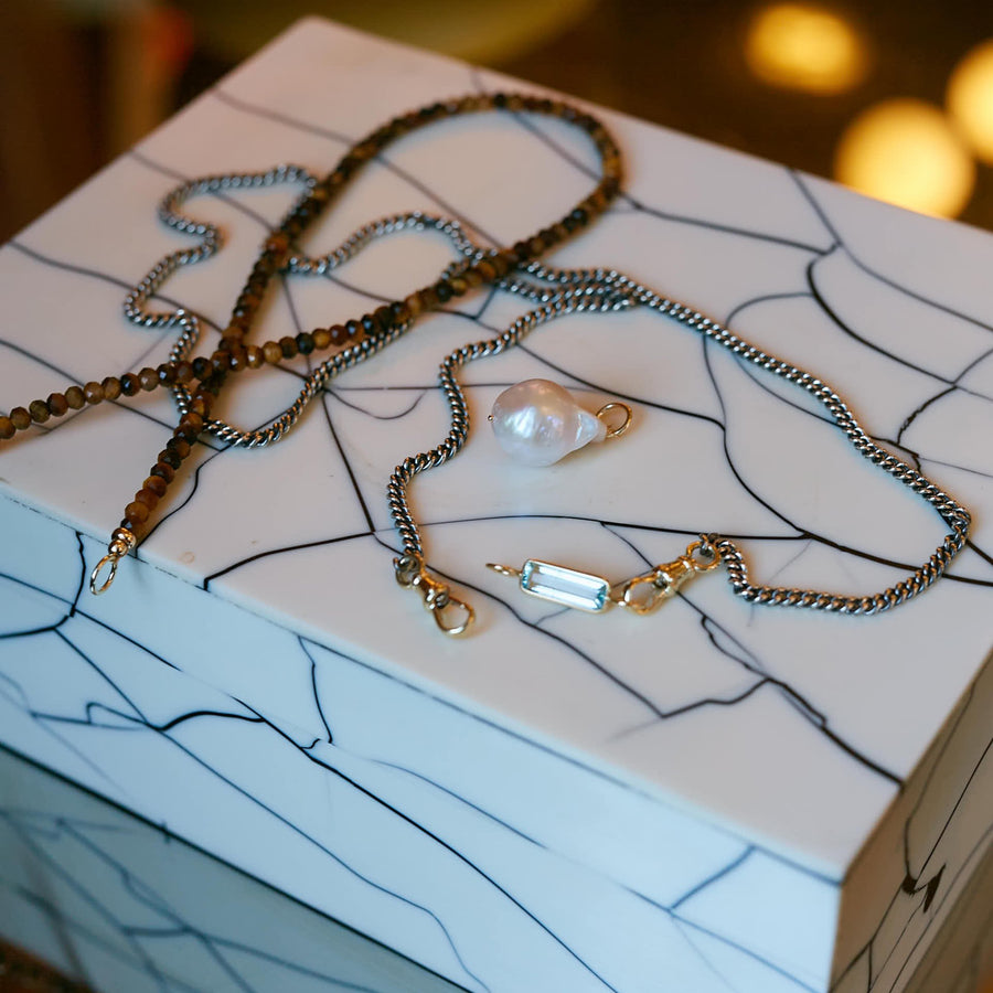 Gold Aquamarine Gem Bar