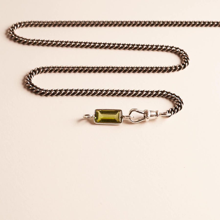 Peridot Silver Gem Bar