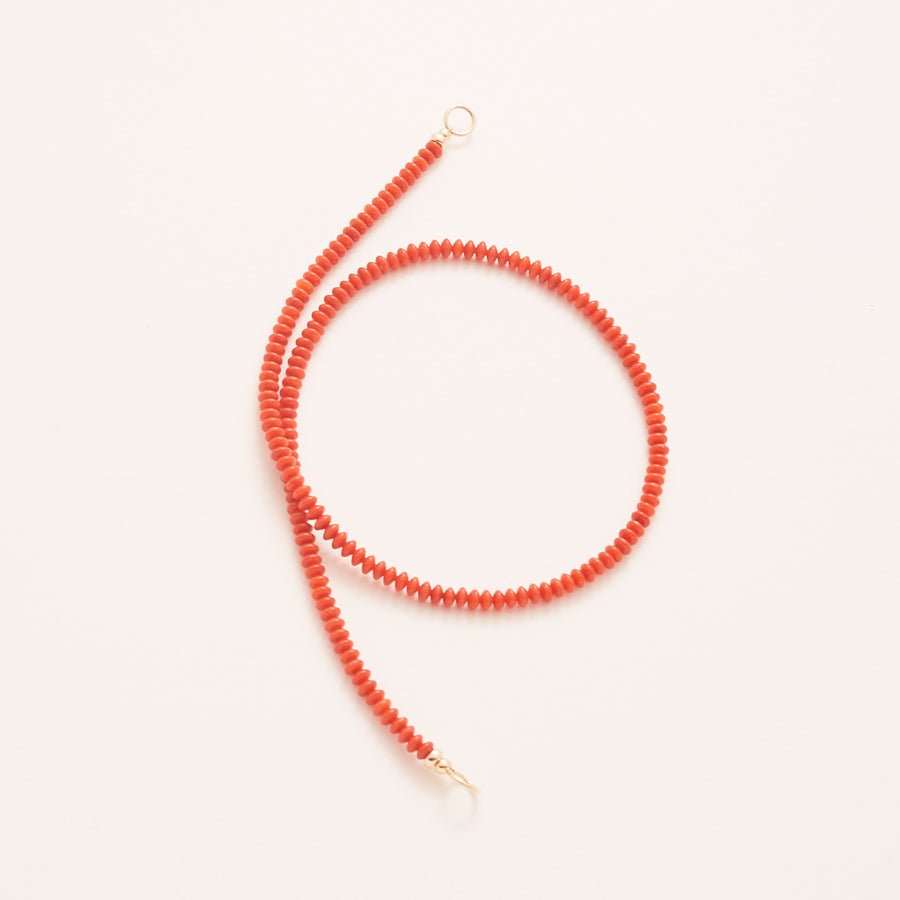 Red disc necklace
