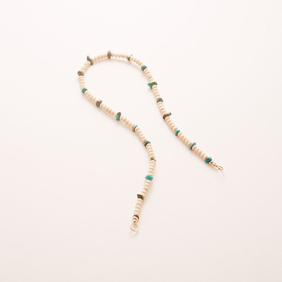 Ivory turquoise mix necklace