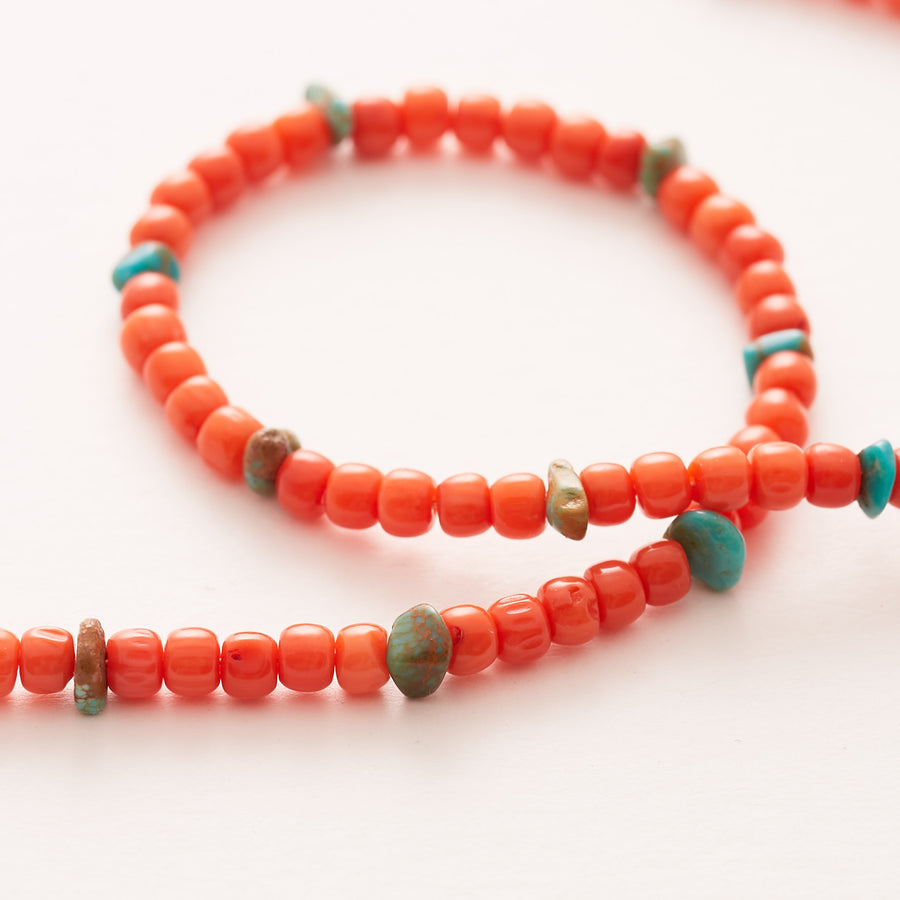 Hot pepper turquoise mix necklace