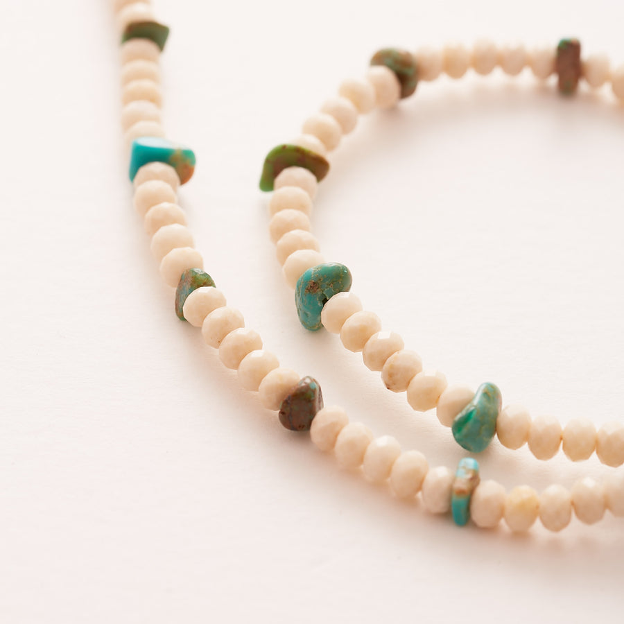 Ivory turquoise mix necklace